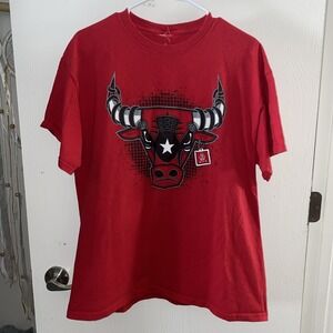 Men's Original Rufnek Chicago Bulls Red Graphic Shirt XL